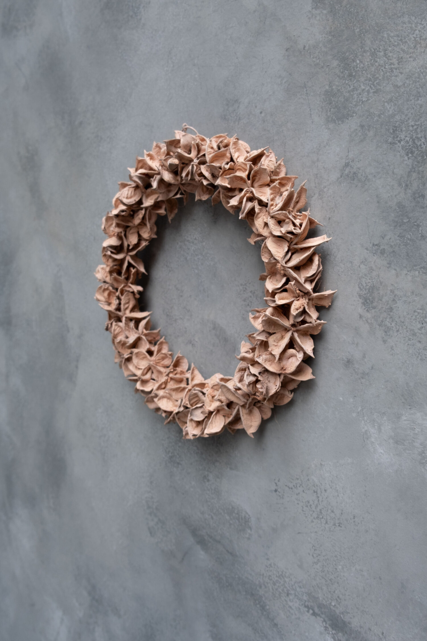 Cotton pod wreath thin