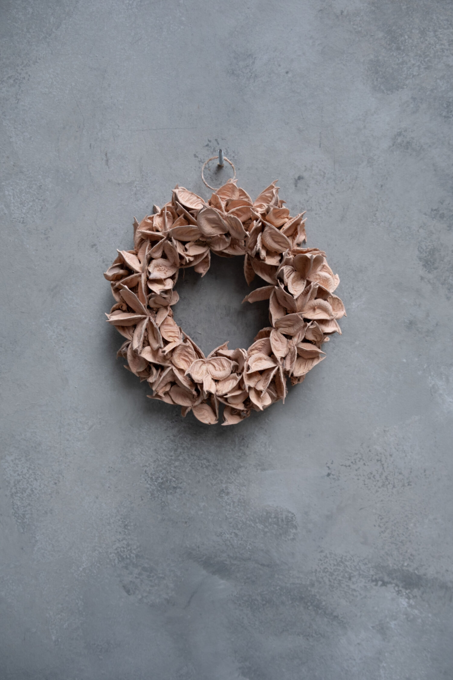 Cotton pod wreath thin