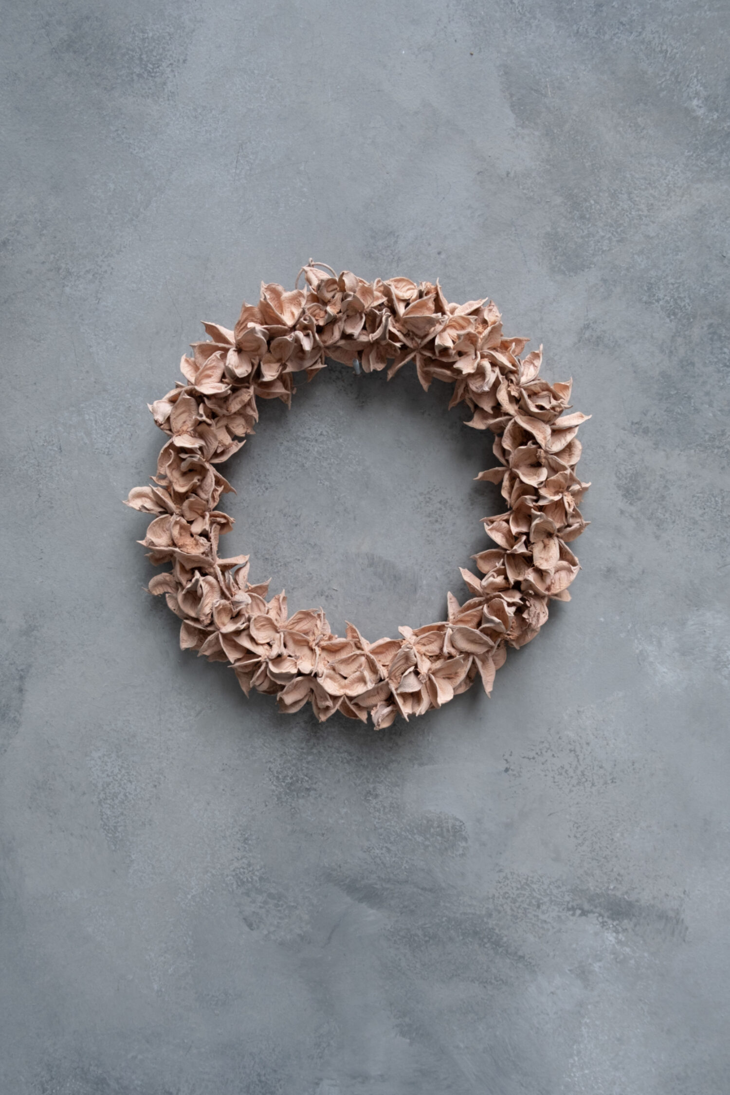 Cotton pod wreath thin