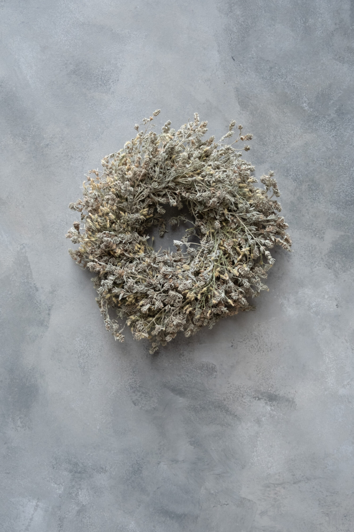 Wild lavender thistle wreath