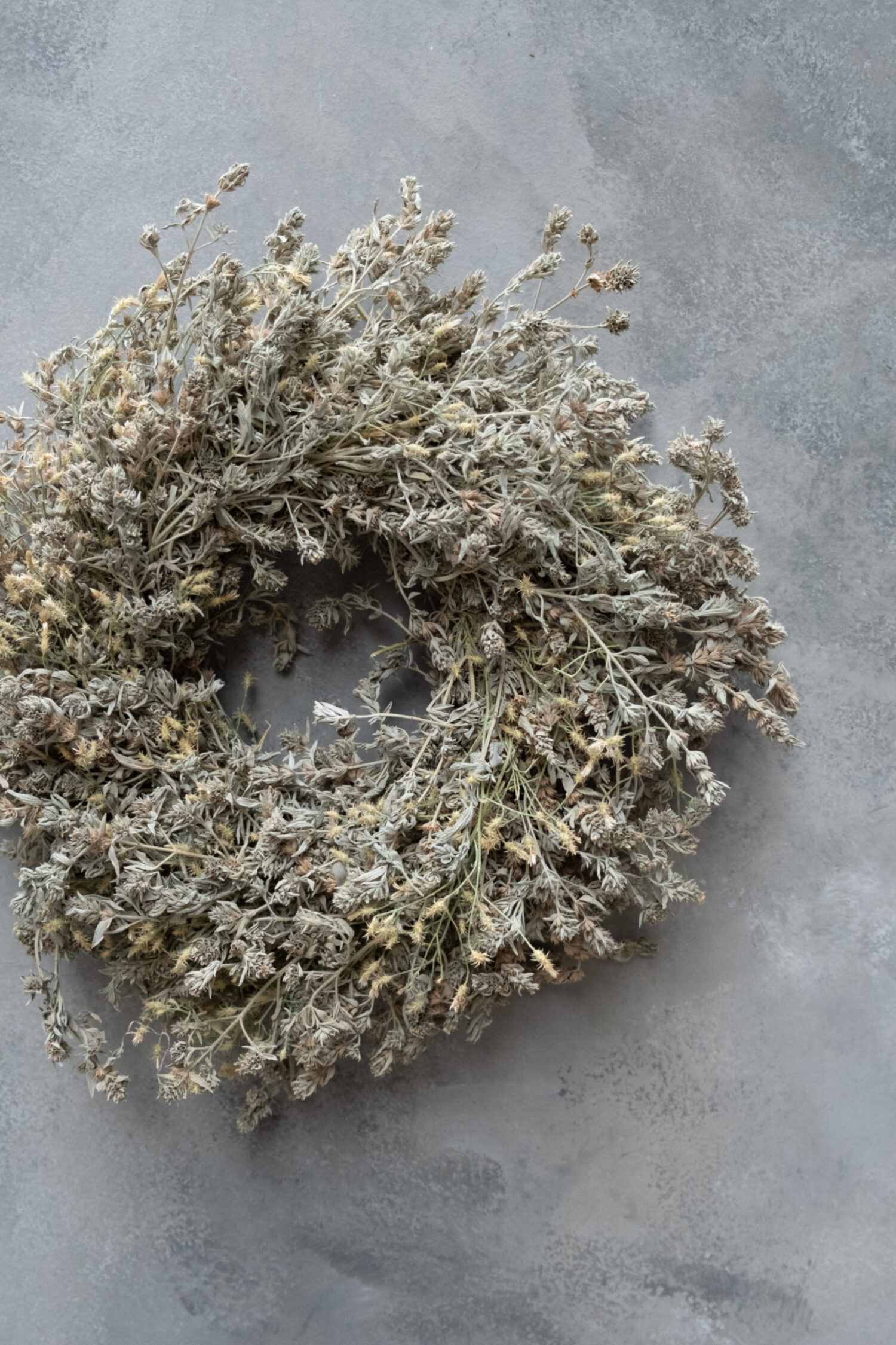 Wild lavender thistle wreath