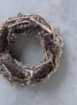 Grey moss wreath rasped spruce + sticks